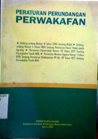 peraturan perundangan perwakafan