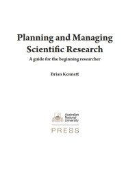 Image of Planning and Managing Scientific Research : A guide for the beginning researcher
