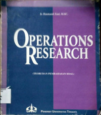 Operations Research; Teori dan Pembahasan Soal
